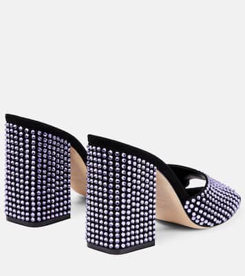 Holly Anja embellished suede mules | Paris Texas