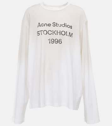 Top in jersey di misto cotone con logo | Acne Studios