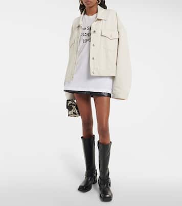 Top in jersey di misto cotone con logo | Acne Studios
