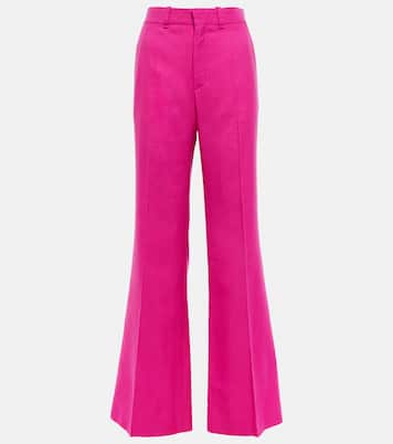 Pantalon à taille haute en laine mélangée | Chloé