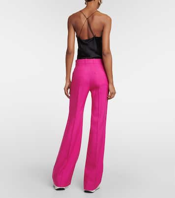 Pantalon à taille haute en laine mélangée | Chloé