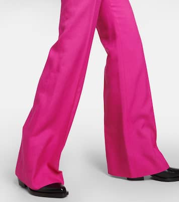 Pantalon à taille haute en laine mélangée | Chloé