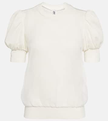Jersey de lana con volantes | Noir Kei Ninomiya