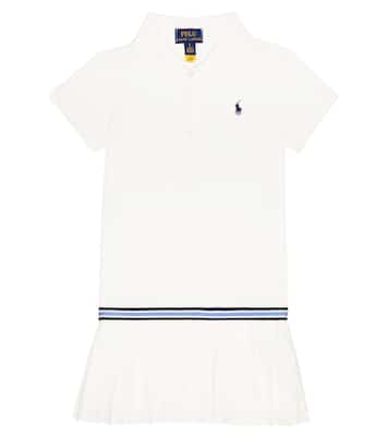 Pleated cotton-blend polo dress | Polo Ralph Lauren Kids