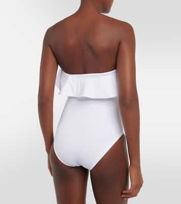 Ruffle-trimmed off-shoulder swimsuit | Karla Colletto