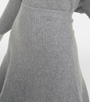 High-rise wool-blend midi skirt | Valentino