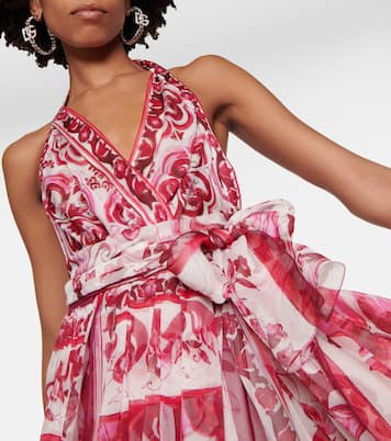 Majolica printed silk chiffon gown | Dolce&Gabbana
