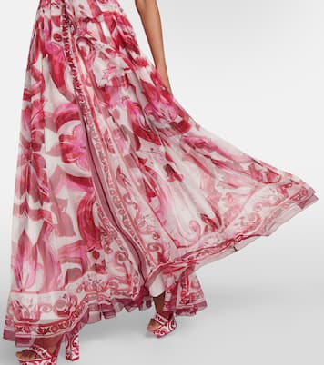 Majolica printed silk chiffon gown | Dolce&Gabbana