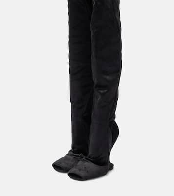 Botas Cantilever de terciopelo | Rick Owens