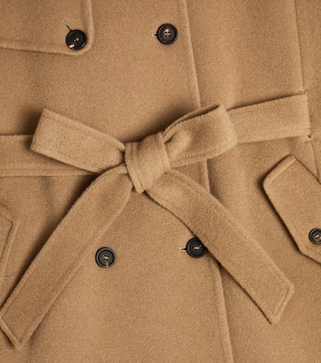 Double-breasted wool and cashmere coat | Brunello Cucinelli Kids