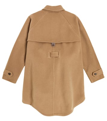 Double-breasted wool and cashmere coat | Brunello Cucinelli Kids