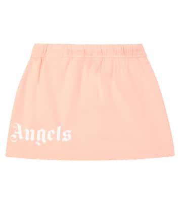 Gonna in jersey di cotone con logo | Palm Angels Kids