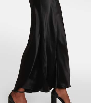 Vestido largo de satén de seda | Rodarte