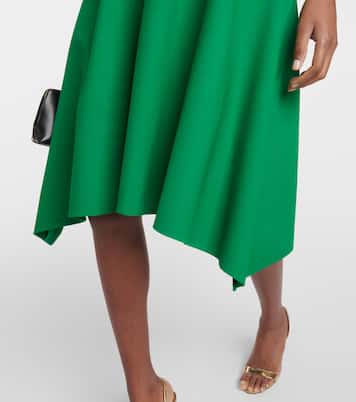 Vestido midi en mezcla de lana | Oscar de la Renta