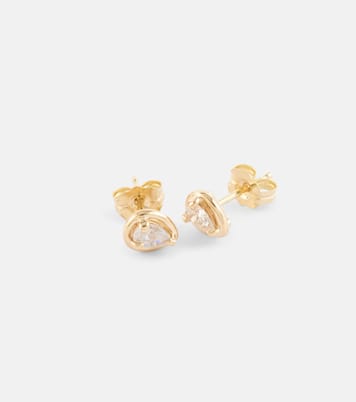 Boucles d'oreilles Birthstone Bonbon en or 14 ct et diamants | Stone and Strand