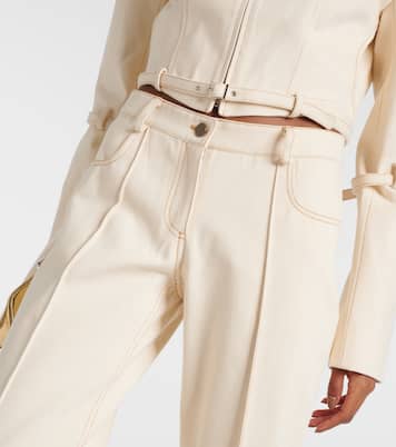Weite Low-Rise-Hose Tuxis aus Baumwolle | Aya Muse