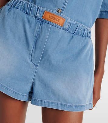 Short en jean à logo | Versace