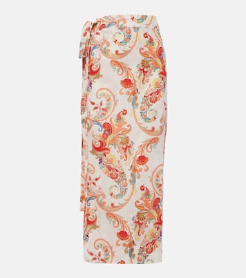 Printed cotton and silk beach cover-up | Etro