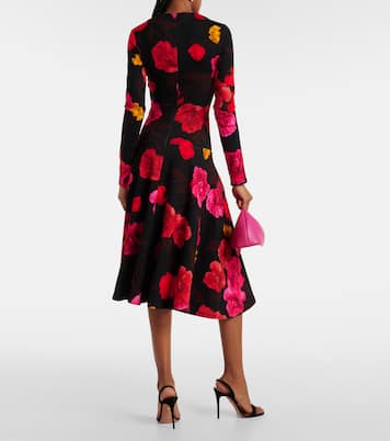 Vestido midi floral fruncido | Erdem