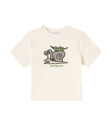 T-shirt Snail en coton à logo | Burberry Kids