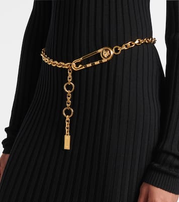 Medusa Safety Pin chain belt | Versace
