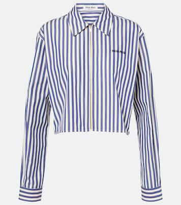 Camicia in cotone a righe | Miu Miu
