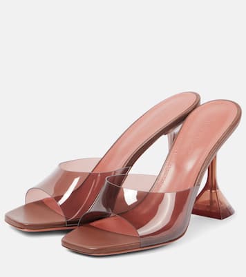 Mules Lupita Glass 95 in PVC | Amina Muaddi