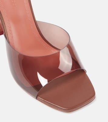 Mules Lupita Glass 95 in PVC | Amina Muaddi