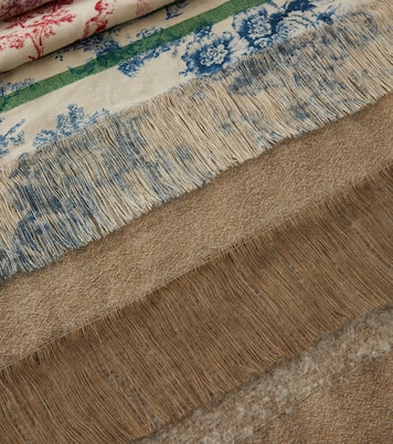 Rovere fringed wool and linen-blend blanket | The House of Lyria