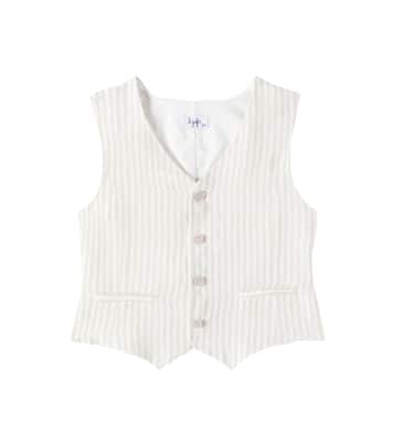 Gilet in lino a righe | Il Gufo