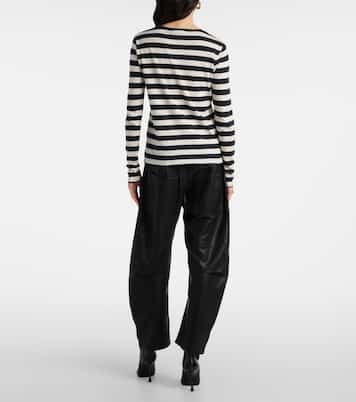 T-shirt in jersey di cotone a righe | Nili Lotan