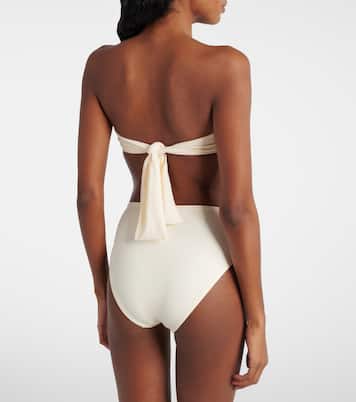 Floral bandeau bikini top  | Karla Colletto