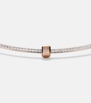 Together 18kt rose gold choker with diamonds  | Pomellato