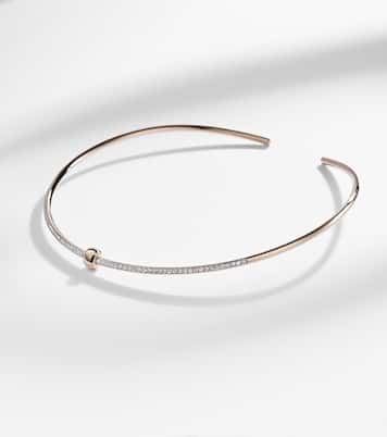 Together 18kt rose gold choker with diamonds  | Pomellato
