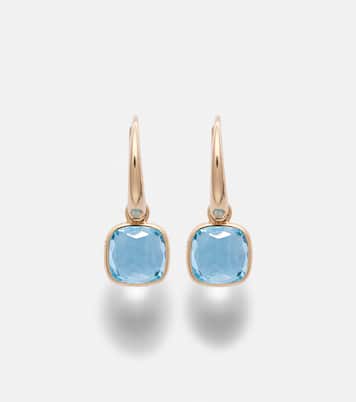 Nudo Mini 18kt rose gold earrings with topazes | Pomellato