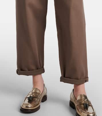 Pantalones slim en mezcla de algodón | Brunello Cucinelli