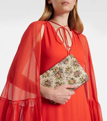 Pouch VLogo Signature de jacquard floral | Valentino Garavani