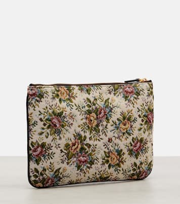 Pouch VLogo Signature de jacquard floral | Valentino Garavani