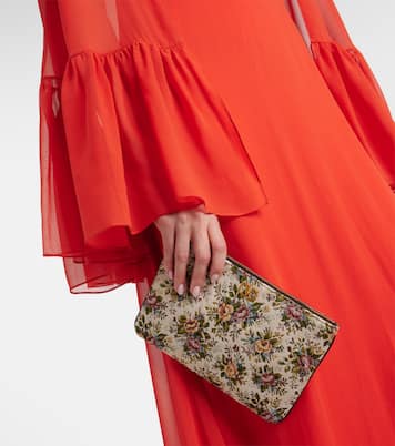 Pouch VLogo Signature de jacquard floral | Valentino Garavani