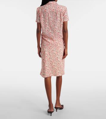 Floral silk-blend shirt | Prada