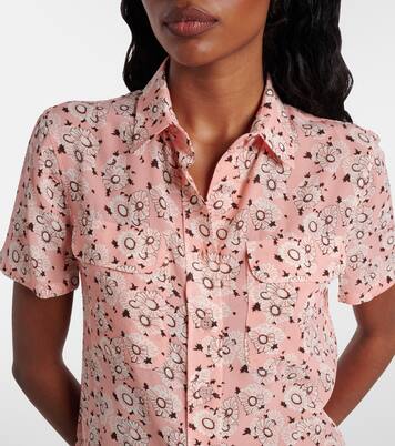 Floral silk-blend shirt | Prada
