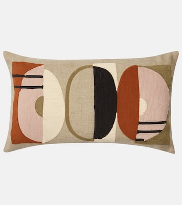Embroidered linen cushion | Jonathan Adler