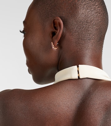 18kt rose gold earrings with sapphires | Shay Jewelry