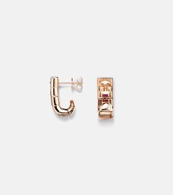 18kt rose gold earrings with sapphires | Shay Jewelry