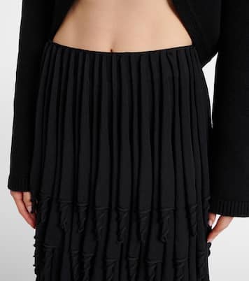 Tiered wool and silk maxi skirt | Alaïa