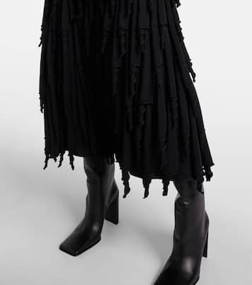 Tiered wool and silk maxi skirt | Alaïa