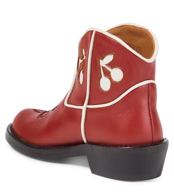 Botines de piel bordados | Bonpoint