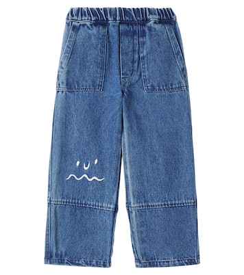 Jeans a gamba larga Cesar con ricamo | Liewood