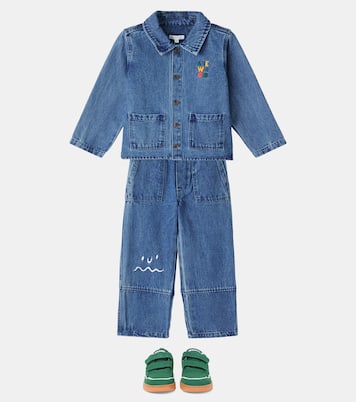 Jeans a gamba larga Cesar con ricamo | Liewood