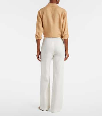 Ilride high-rise linen straight pants | Faithfull